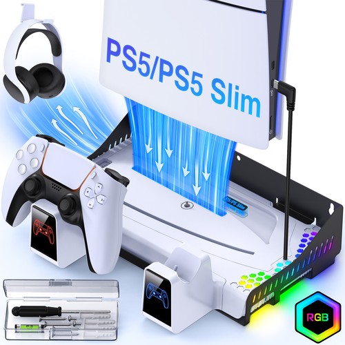 Ps5 rgb shelf wall mount - ps5,